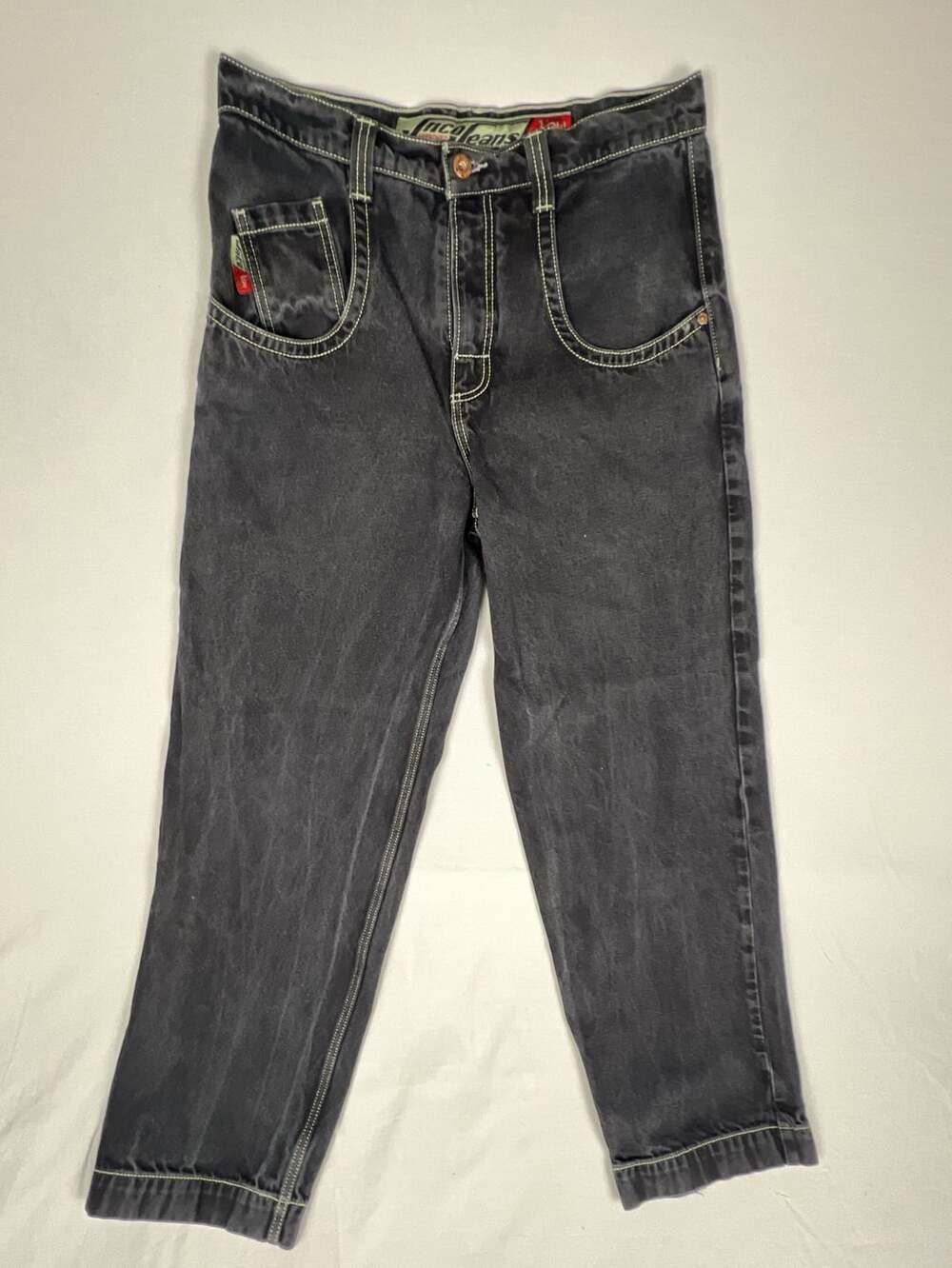 Jnco The Low Down Size 34W 34L Black Denim Jeans